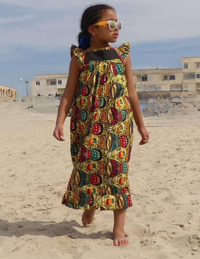 Robe fillette Troubadour WAX été en tissu africain coton