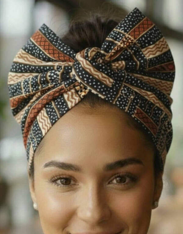 Turban Cassy marron Articulé